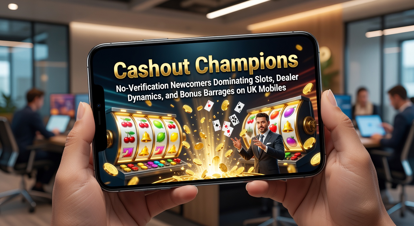Dynamic mobile screen showing colorful slot reels spinning with live dealer table in background and bonus icons exploding