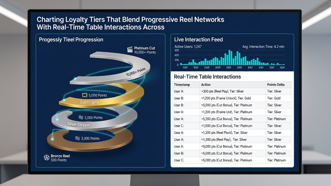 Loyalty tier dashboard on a smartphone screen displaying combined reel and table points for UK users