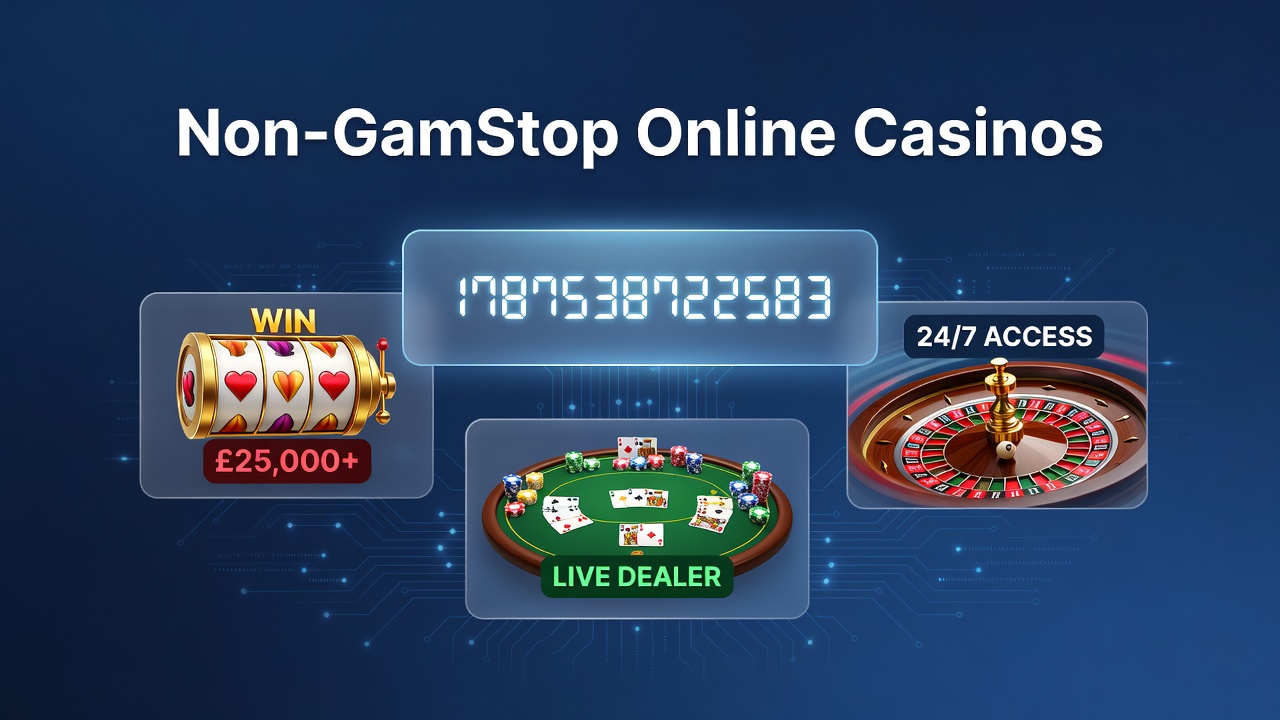 Mobile view of live dealer blackjack and roulette tables on a non-GamStop casino platform