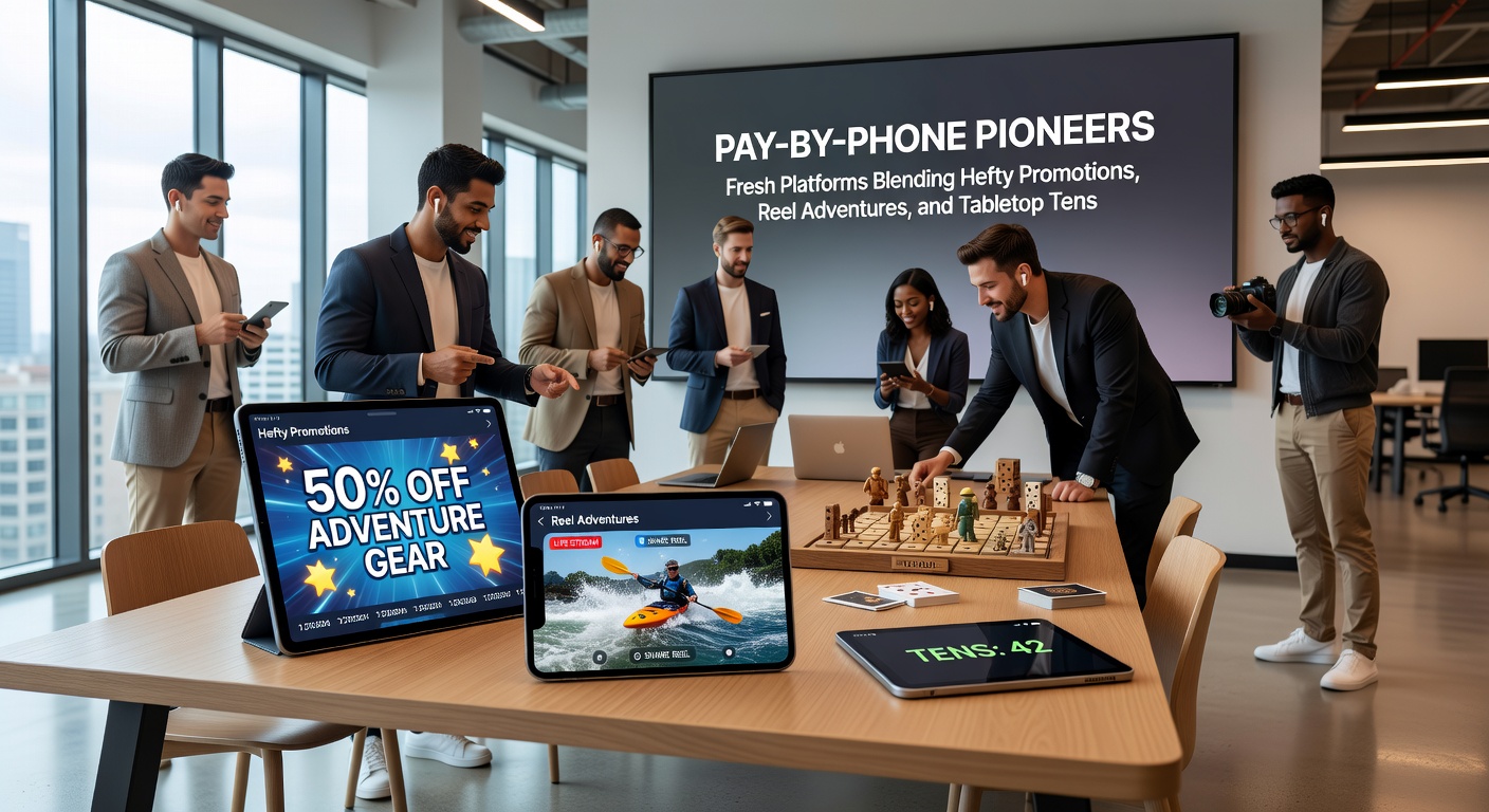 Dynamic collage of slot reels spinning wildly next to a live roulette wheel and pay-by-phone transaction confirmation on a sleek mobile device