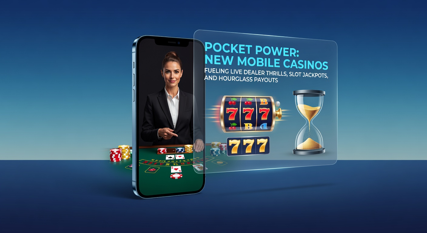 Close-up of a mobile slot jackpot payout screen showing cascading wins and a timer ticking down for instant withdrawal, with casino chips and a hourglass icon symbolizing speed