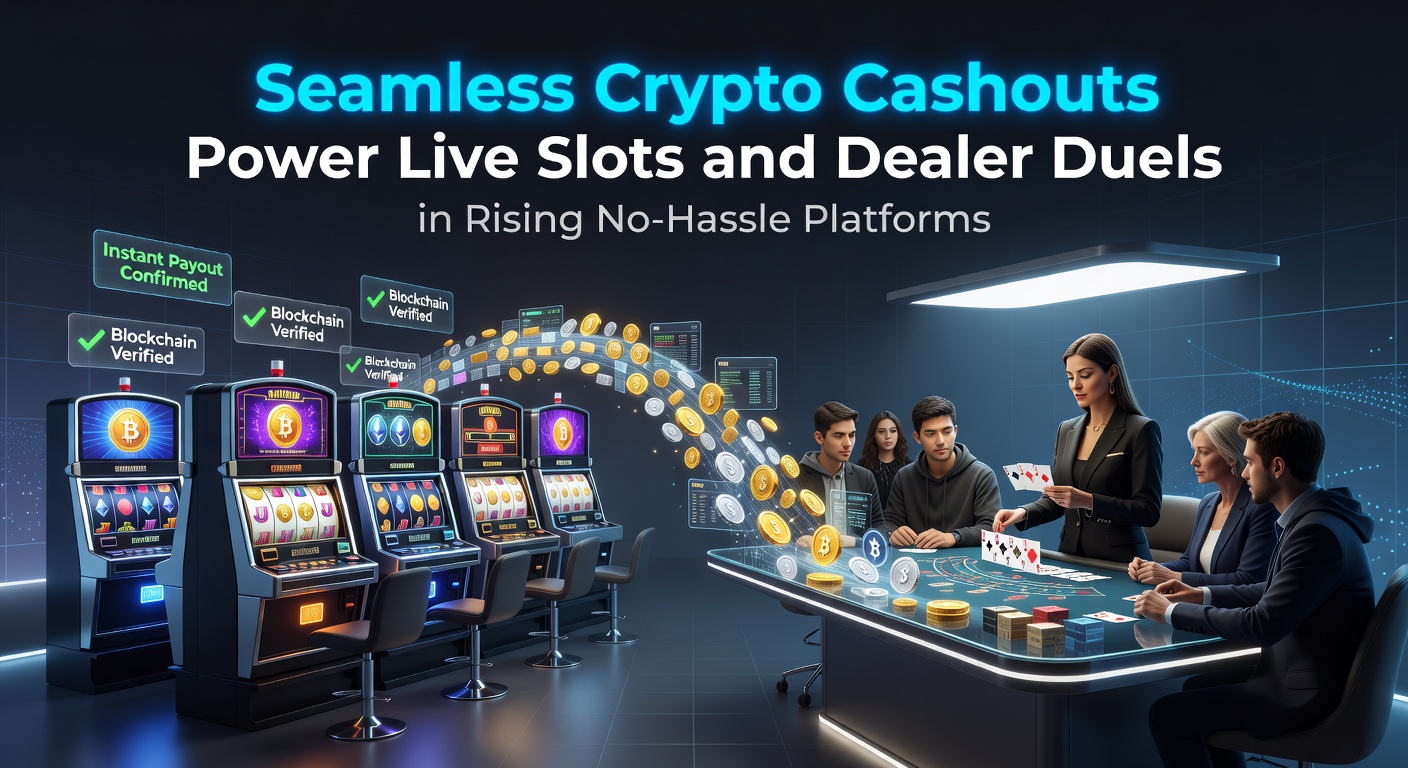 Vibrant display of live casino interface showing crypto wallet integration and spinning slots with dealer streams